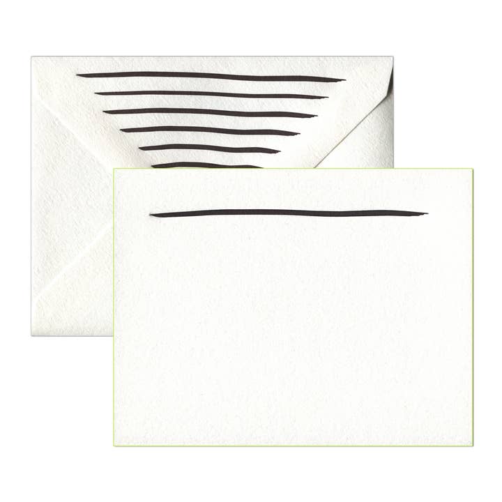 INK MEETS PAPER - Wholesale Stationery/Notecard Set - Brush Strokes - social stationery (Boxed Set of 8 Flat)3