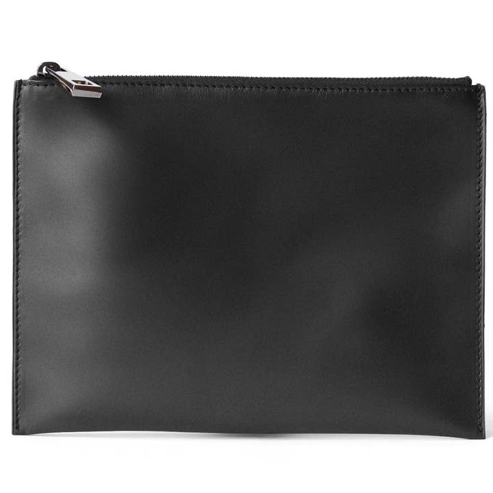 Medium Black Pouch for wholesale by ADAMS + ROBINSON