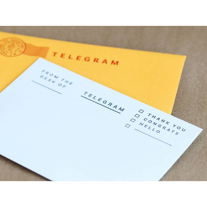 M.C. Pressure - Wholesale Stationery/Notecard Set - Telegram Stationery Set1