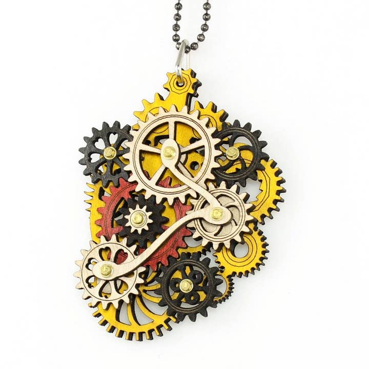 Kinetic vigtigste Gear halskæde 1C for engroshandel hos Green Tree Jewelry