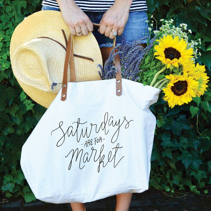 Wild Ink Press - Wholesale Tote Bag - Women's - Saturdays are for Market | Tote Bag1