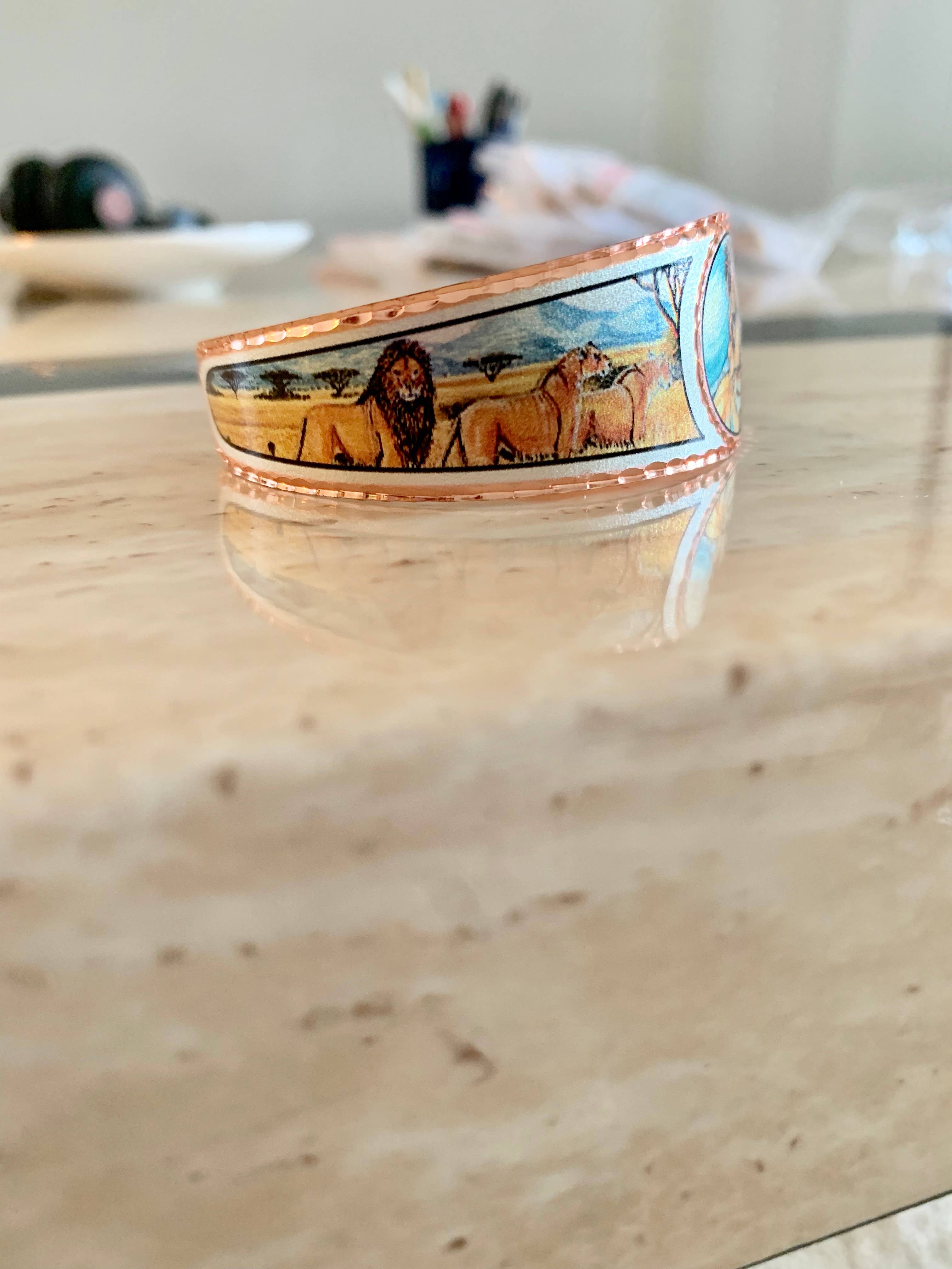 COPPER ARTS INC. - Wholesale Bangle Bracelet - BA BY 44 Lion Bracelets, African Wildlife Jewelry2