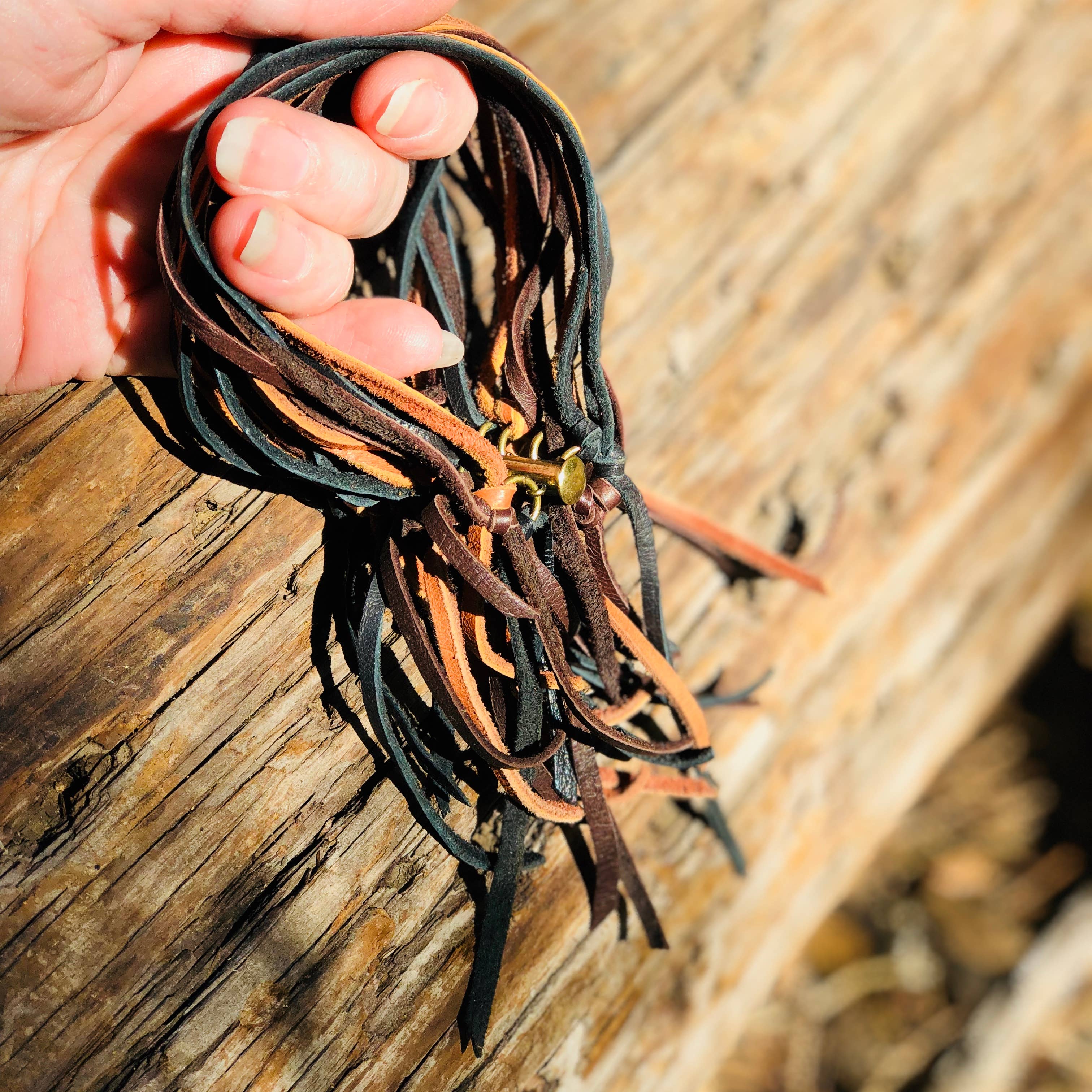 ASTALI - Wholesale Cuff Bracelet - Leather Biker Cuff - Black, Chocolate Brown, & Rust Bracelet4
