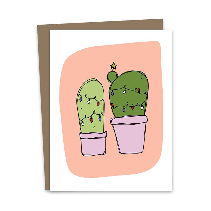 Holiday Cactus Card for wholesale by One Oliver