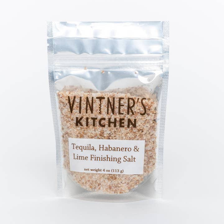 Tequila Habanero and Lime Finishing Salt Bag for wholesale by Vintner's Kitchen LLC