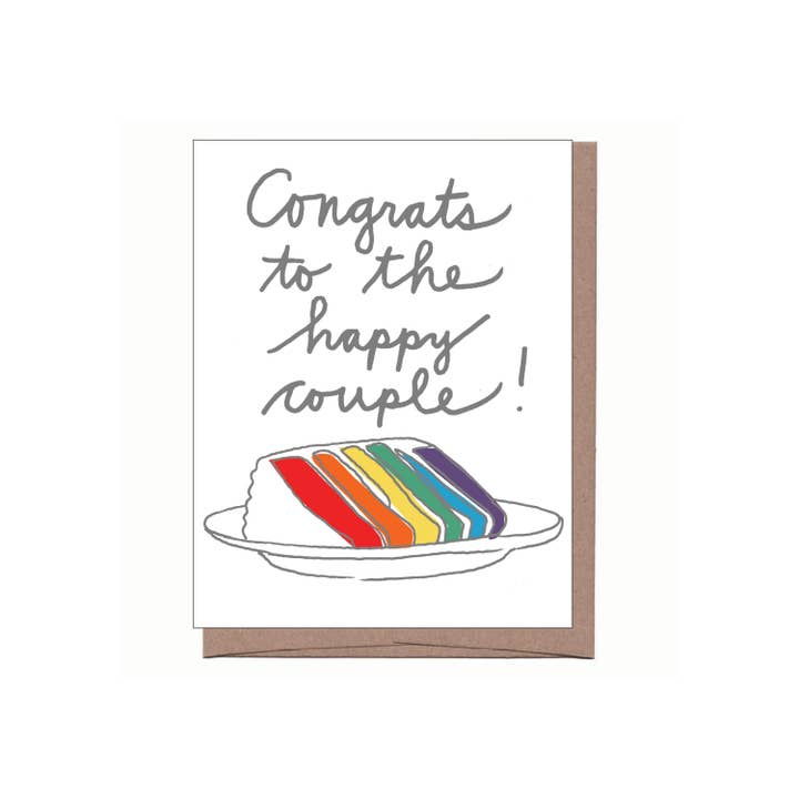 La Familia Green – Großhandel Hochzeitskarte – Rainbow Cake Hochzeitsgrußkarte