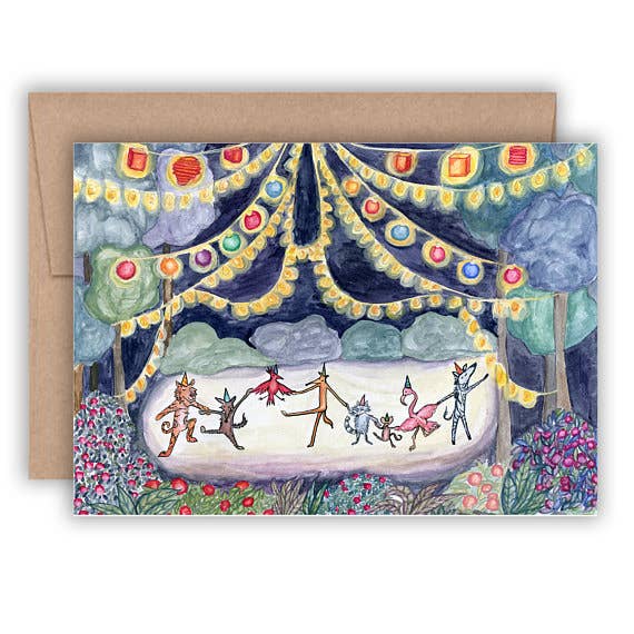 Fox & Crow Paper co. - Vente Cartes d'anniversaire - Carte d'anniversaire mignonne * Carte de créatures des bois * Animal Bday