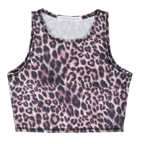 Vagabond-goods – Großhandel Sportoberteil – Damen – Fallon Top im Panther-Print1