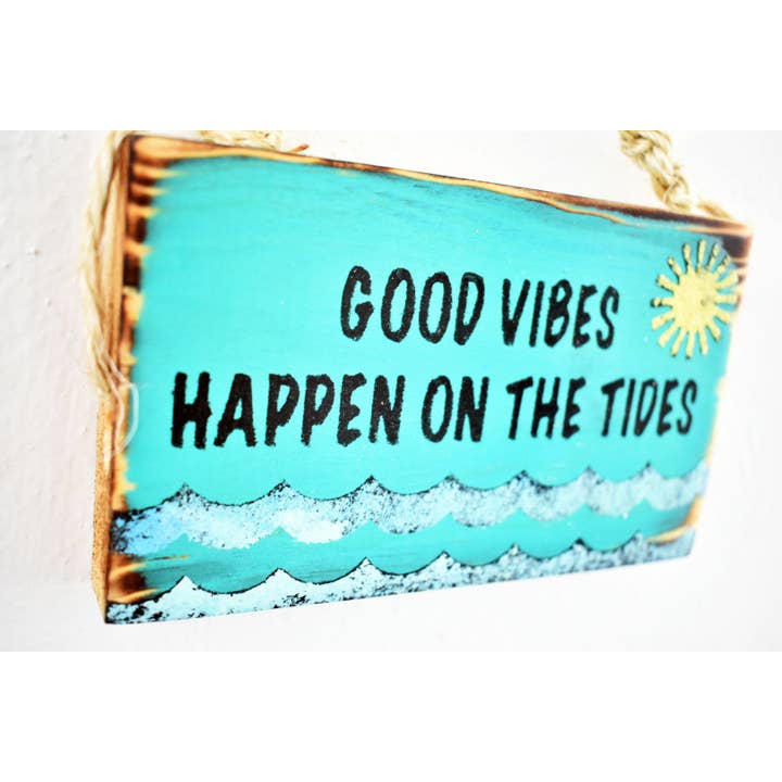 Mahalo Market - Wholesale Sign - Good Vibes Sign l Beach Sign l Surf Decor