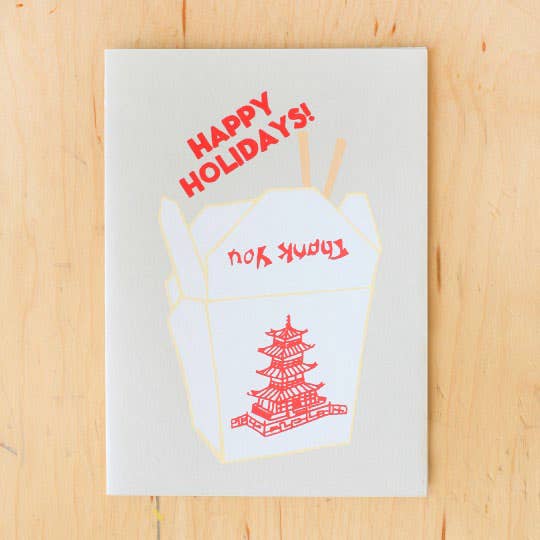 Alphabet Studios - Wholesale Season's Greetings Card - HOLIDAY TAKE OUT GREETING CARD