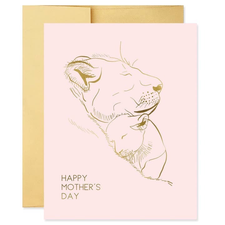 Lioness Mother's Day Card for wholesale by Good Juju Ink
