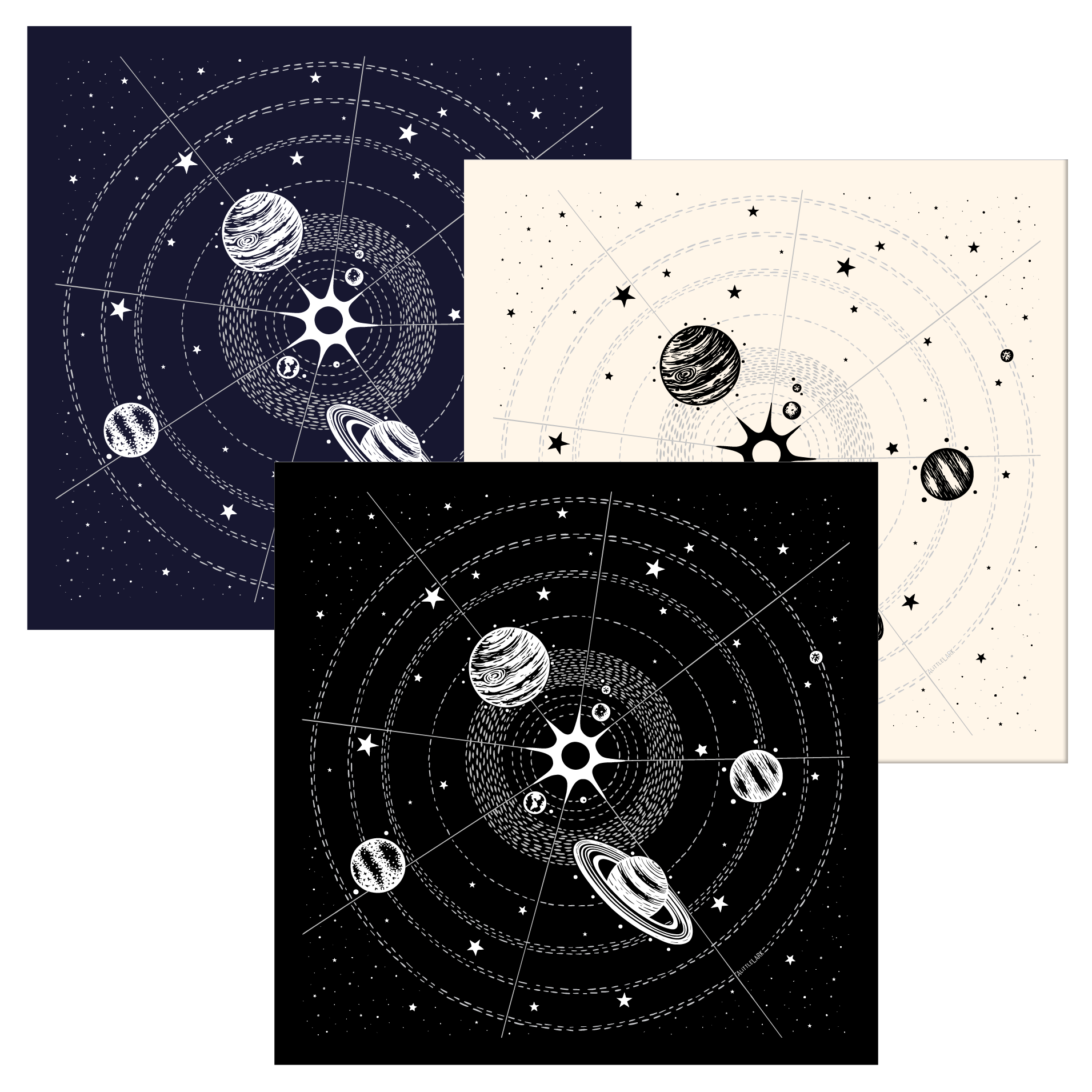 Little Lark - Wholesale Bandana - Women's - Solar System Bandanas6