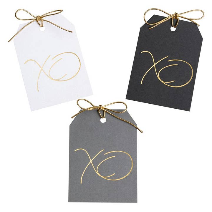 XO Gift Tags – Gold Foil for Birthdays & Anniversaries for wholesale by WowWordZ