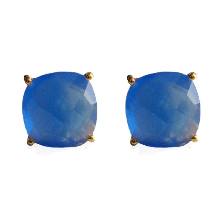 Nancy Earrings in Blue Chalcedony for wholesale by ADMK Jewelry
