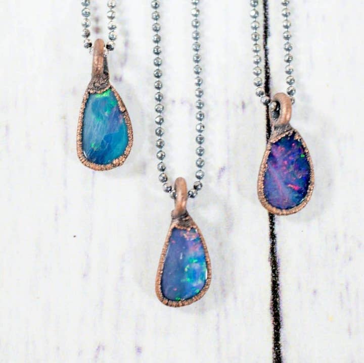18" Sterling Silver Fiery Opal Necklace for wholesale by HAWKHOUSE