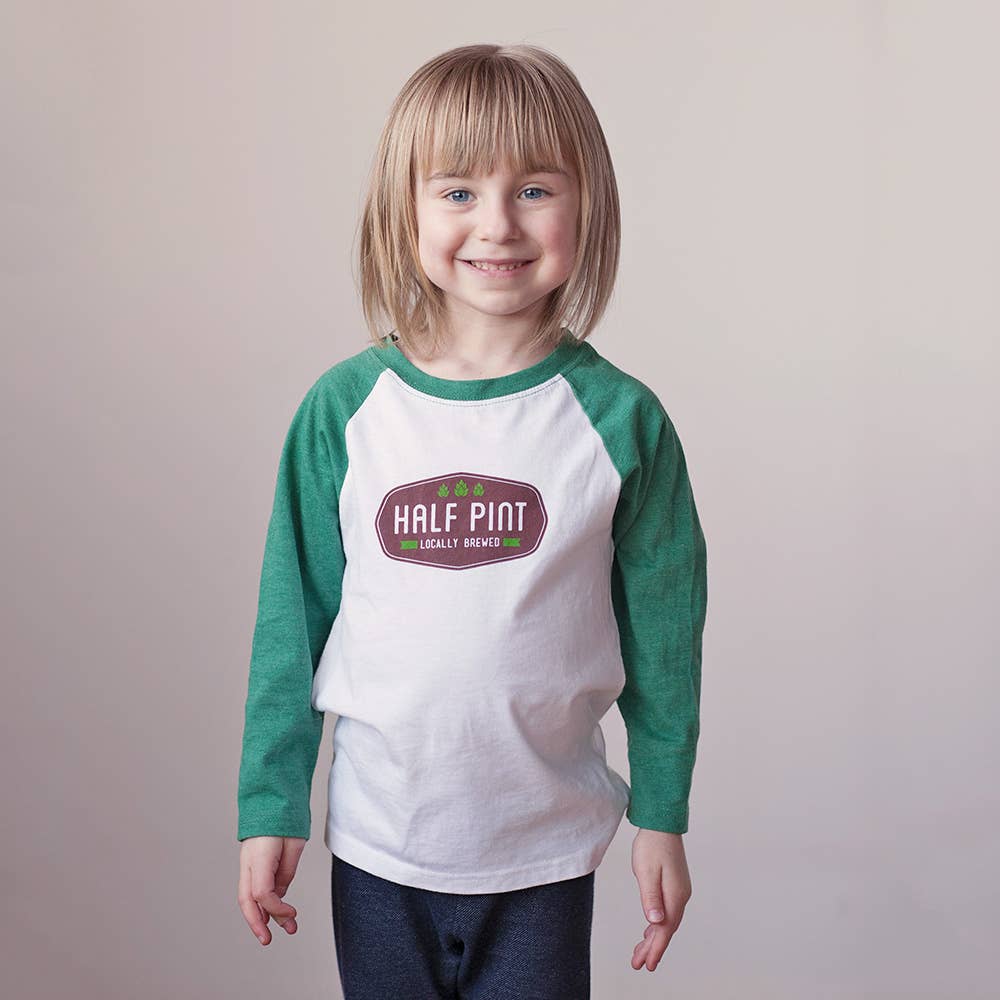 Sweetpea and Co. - Vente T-shirt sérigraphié – enfant - T-shirt raglan Half Pint pour enfant, t-shirt pour la rentrée3