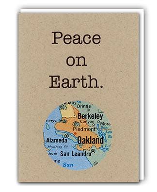 Granny Panty Designs - Wholesale Season's Greetings Card - Peace On Earth  Mini Map Card0