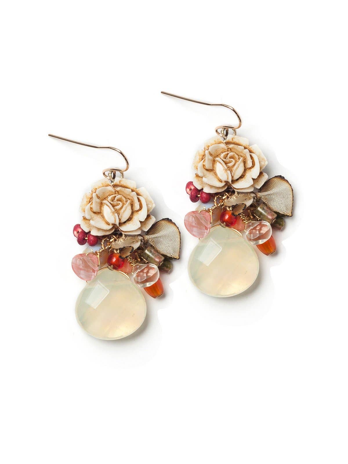 Elements Jill Schwartz - Wholesale Dangle Earrings - Rustic Rose Earrings