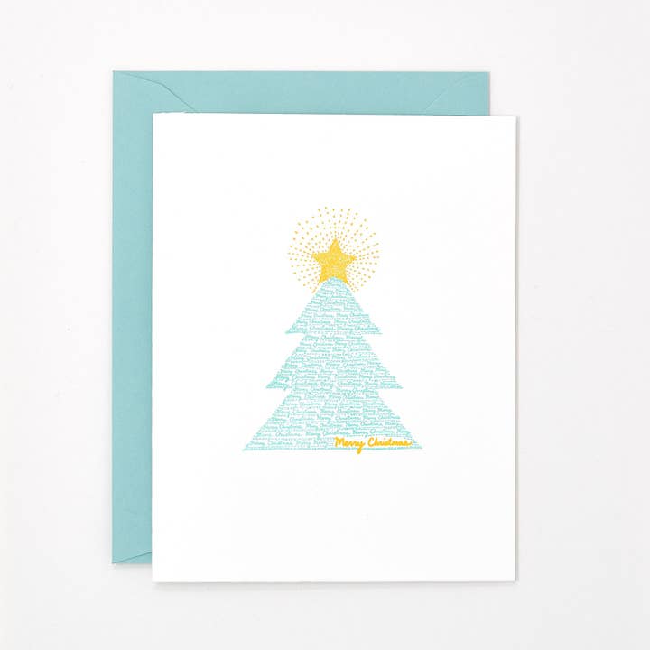 Christmas Tree - Holiday Greeting Card for wholesale by Helen Edna