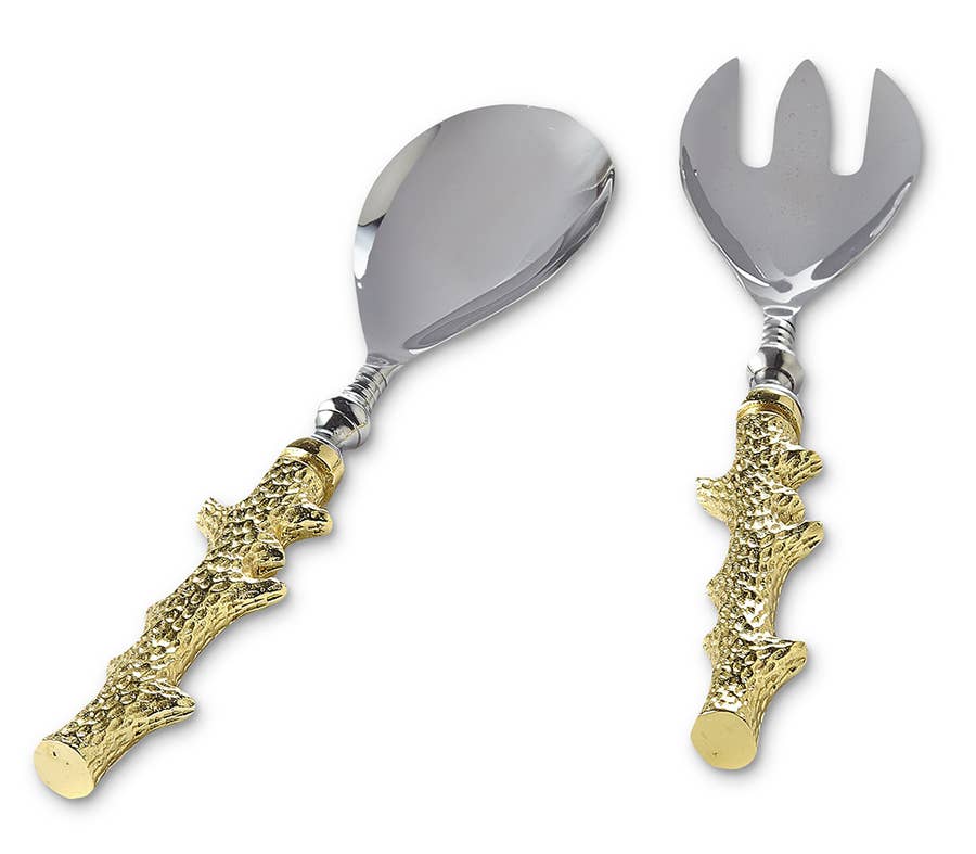 Julia Knight Inc. - Wholesale Serving Utensil - Gold Coral Salad Serving Set0