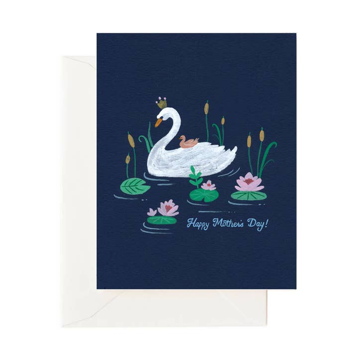 Mor Swan Card, Glad Mors Dag-kort for engroshandel hos Forage Paper Co.