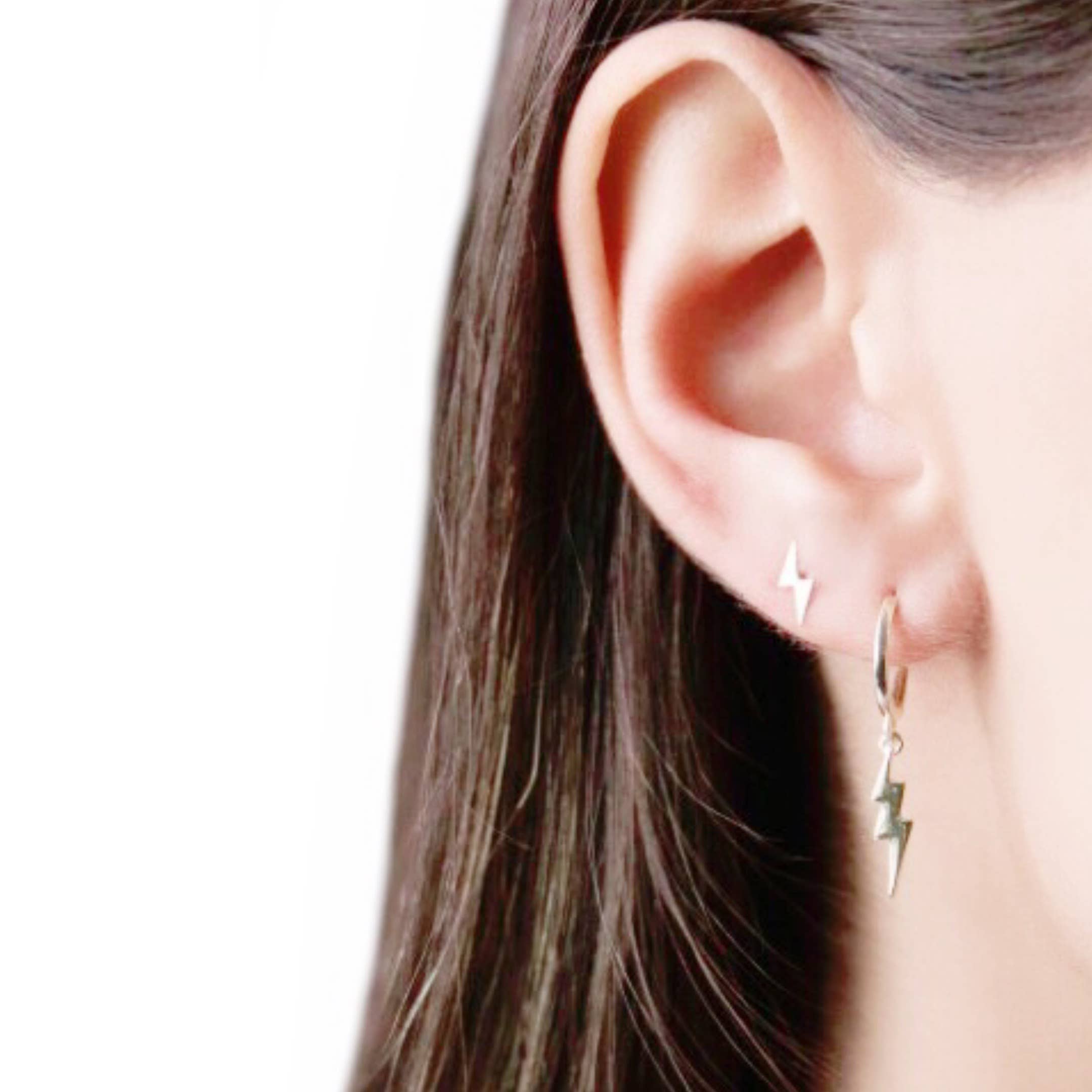 KIKICHIC - Wholesale Huggie Earrings - Lightning Bolt Mini Huggies2