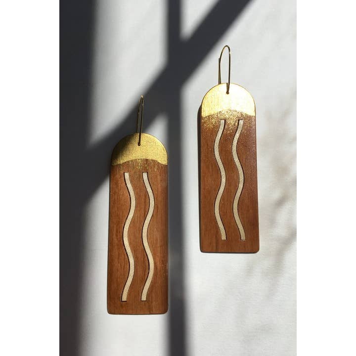 Legno di ciliegio d'acqua con intarsio sicomoro oro 24k per la vendita all'ingrosso da parte di Kohli Kraft