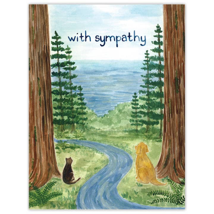 Pet Sympathy Card - Watercolor Greeting Card for wholesale by Yardia