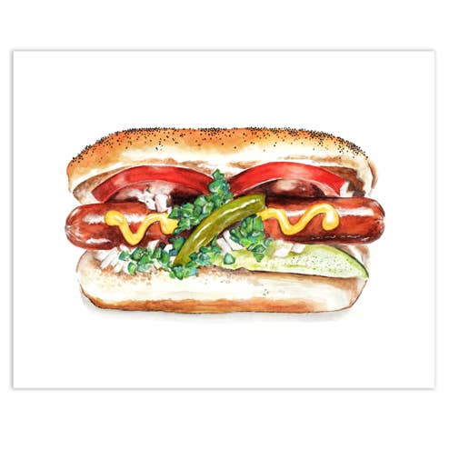 Chicago Dog Fine Art Print for wholesale by MFC Studio