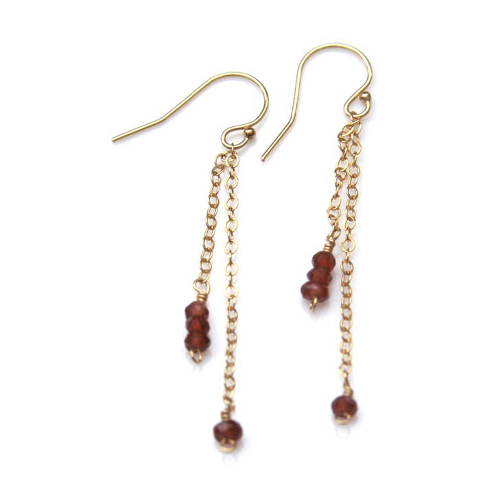 Garnet Drop Earrings for wholesale by Reija Eden Jewelry
