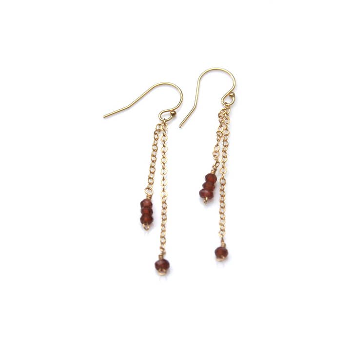 Garnet Drop Earrings for wholesale by Reija Eden Jewelry