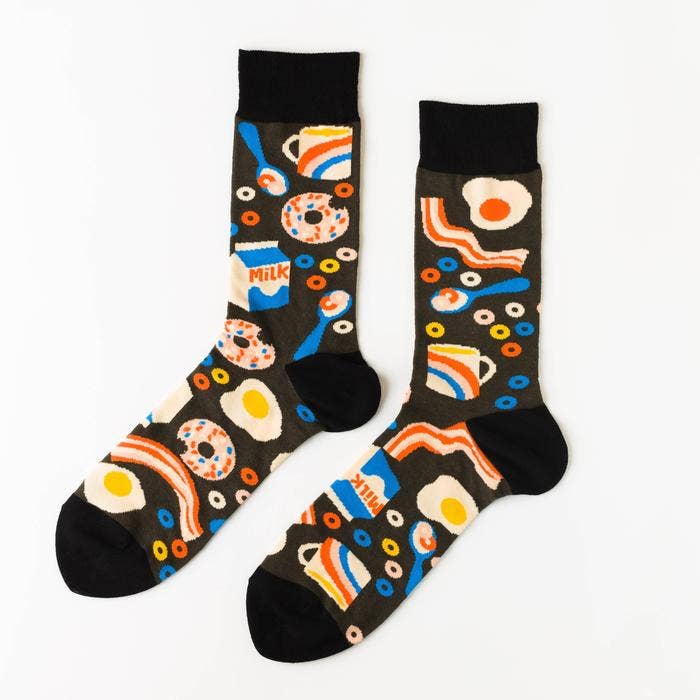 Yellow Owl Workshop - Wholesale Socks - Men's - Men's Socks - Breakfast Crew - Foodie Gift