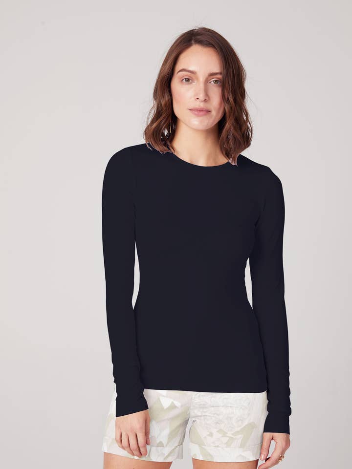 Long Sleeve Tee Heavy Jersey - Black for wholesale by A.Lynn