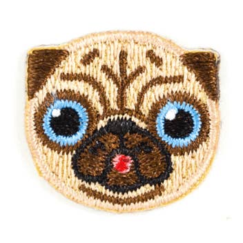 Aufnäher mit Mops-Hund-Auf für den Großhandel von These Are Things