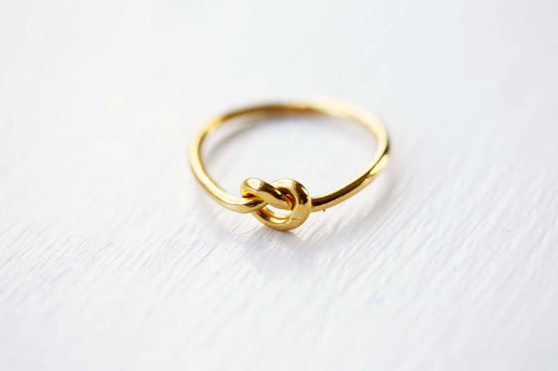 Diament Jewelry - Wholesale Band/Stacked Ring - Gold Plated Knot Band Ring