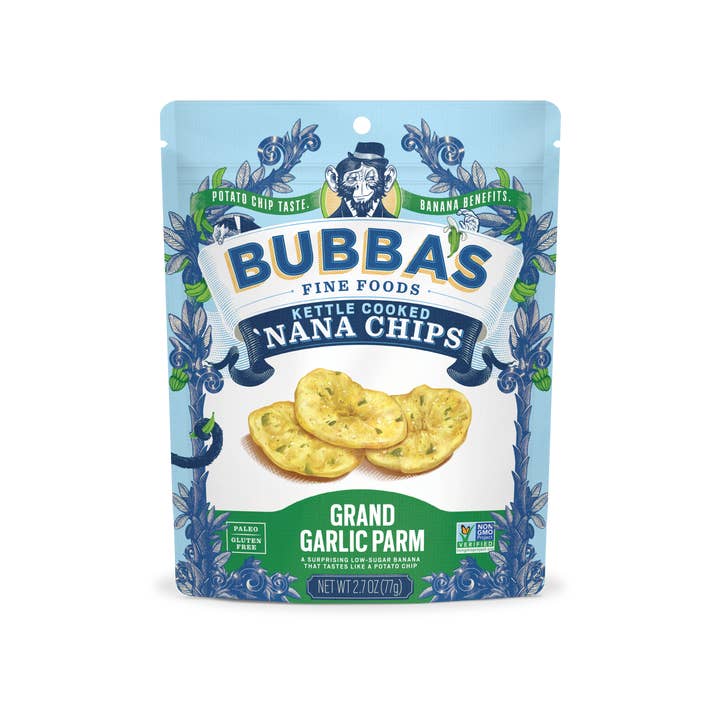 Awakened Foods - Wholesale Chips - B. Fine Grand Garlic Parm Kettle Cooked Nana Chips2