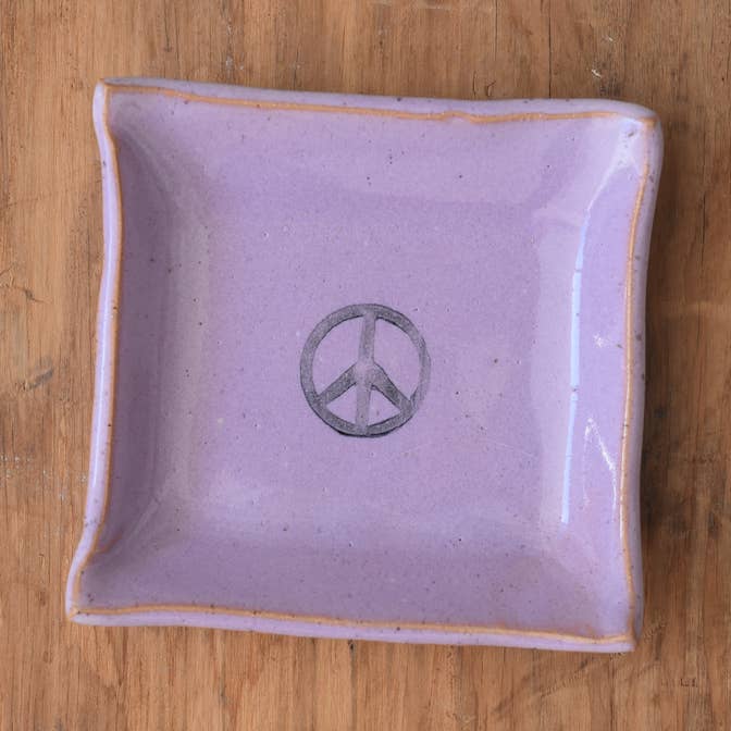 Square Dish - Peace for wholesale by Mud & Maker