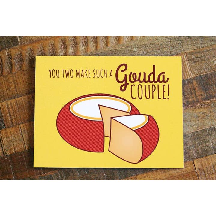 Tiny Bee Cards - Wholesale Trouwkaartje - Gouda Cheese Funny Couple Trouw-/Verlovingskaart1