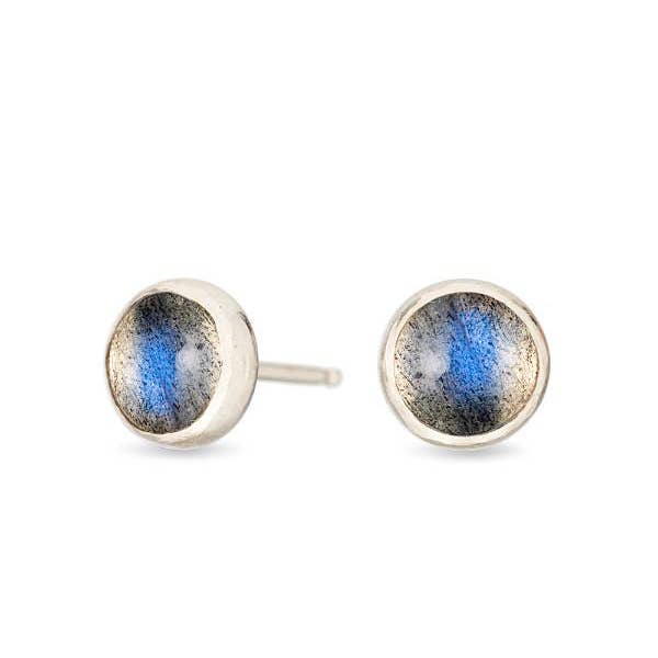 Gemdrop Labradorite Sterling Silver 6mm Studs for wholesale by Amanda K Lockrow