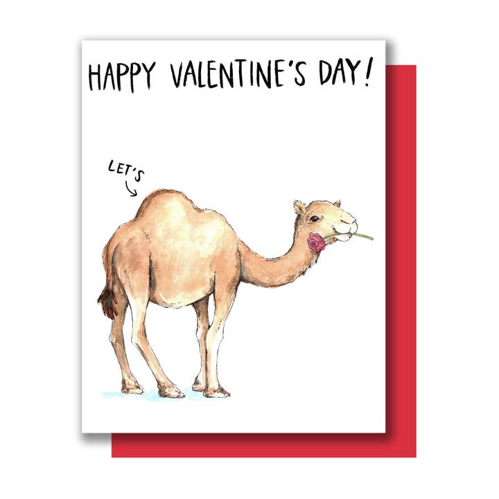 Valentine's Day Camel Hump Card for wholesale by Paper Wilderness