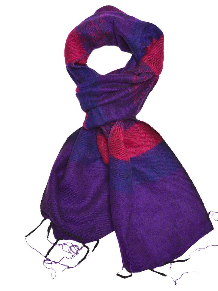 Striped Brushed Woven Scarf for wholesale by Zig Zag Asian Collection