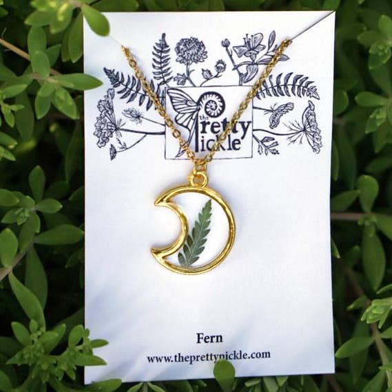 Moon Fern Necklace for wholesale by The Pretty Pickle