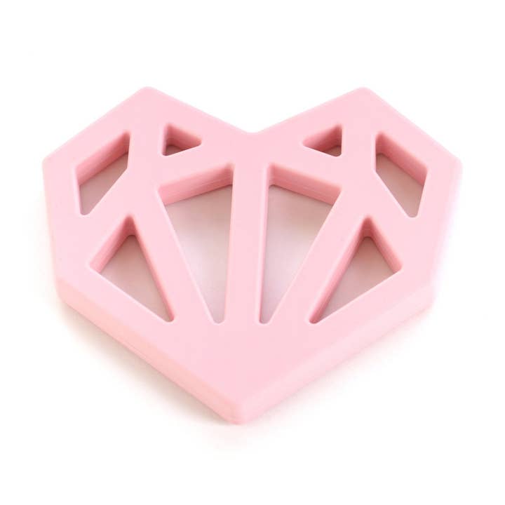 Pink Heart Teether for wholesale by Toothy