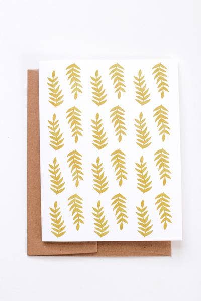 Rare Bird Co. + Pauline Stanley Studio - Wholesale Everyday Greeting Card - Fern Pattern Card0