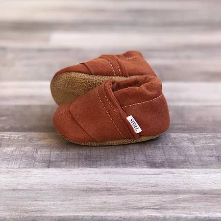 Copper Felt Moccasins for wholesale by Trendy Baby Mocc Shop