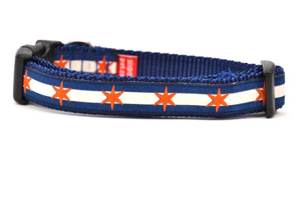 six point pet - Vente Collier – chien - Six Points Étoiles - Marine & Orange2