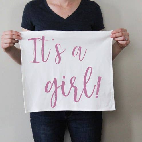 It's a Girl Security Blanket for wholesale by Southern Top Stitch