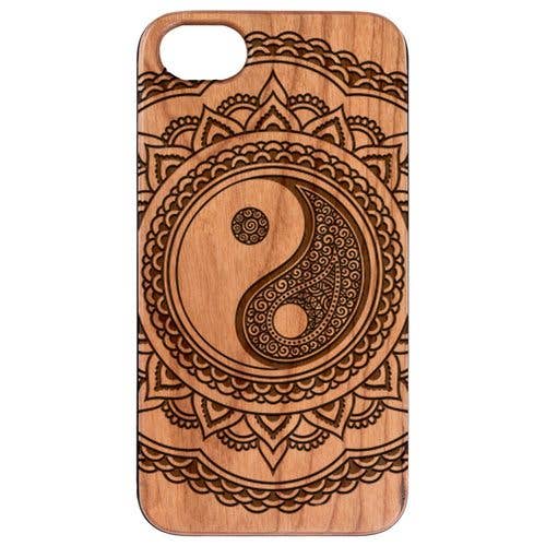 Kersenhout - Yin Yang Mandala gegraveerd voor wholesale door OTTO CASE