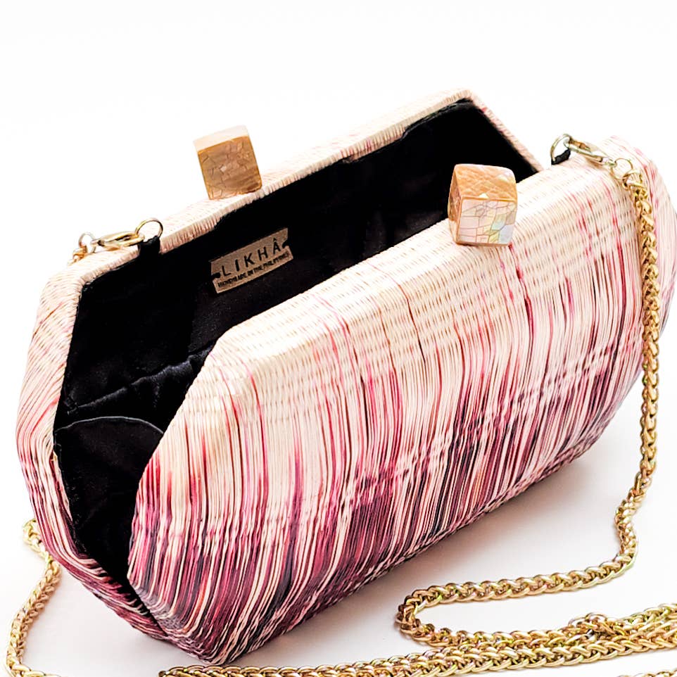 LIKHÂ - Venta al por mayor Bolso de mano - Mujer - Cartera tejida a mano - Sarsuela Limited, vino | LIKHA3