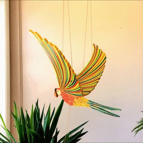 Tulia's Artisan Gallery - Wholesale Mobile - Parrot Macaw Flying Bird Mobile8